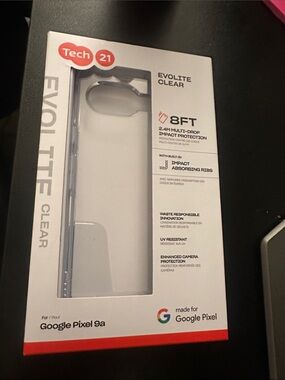 tech21 Evolite Clear Case for Google Pixel 9a - Transparent